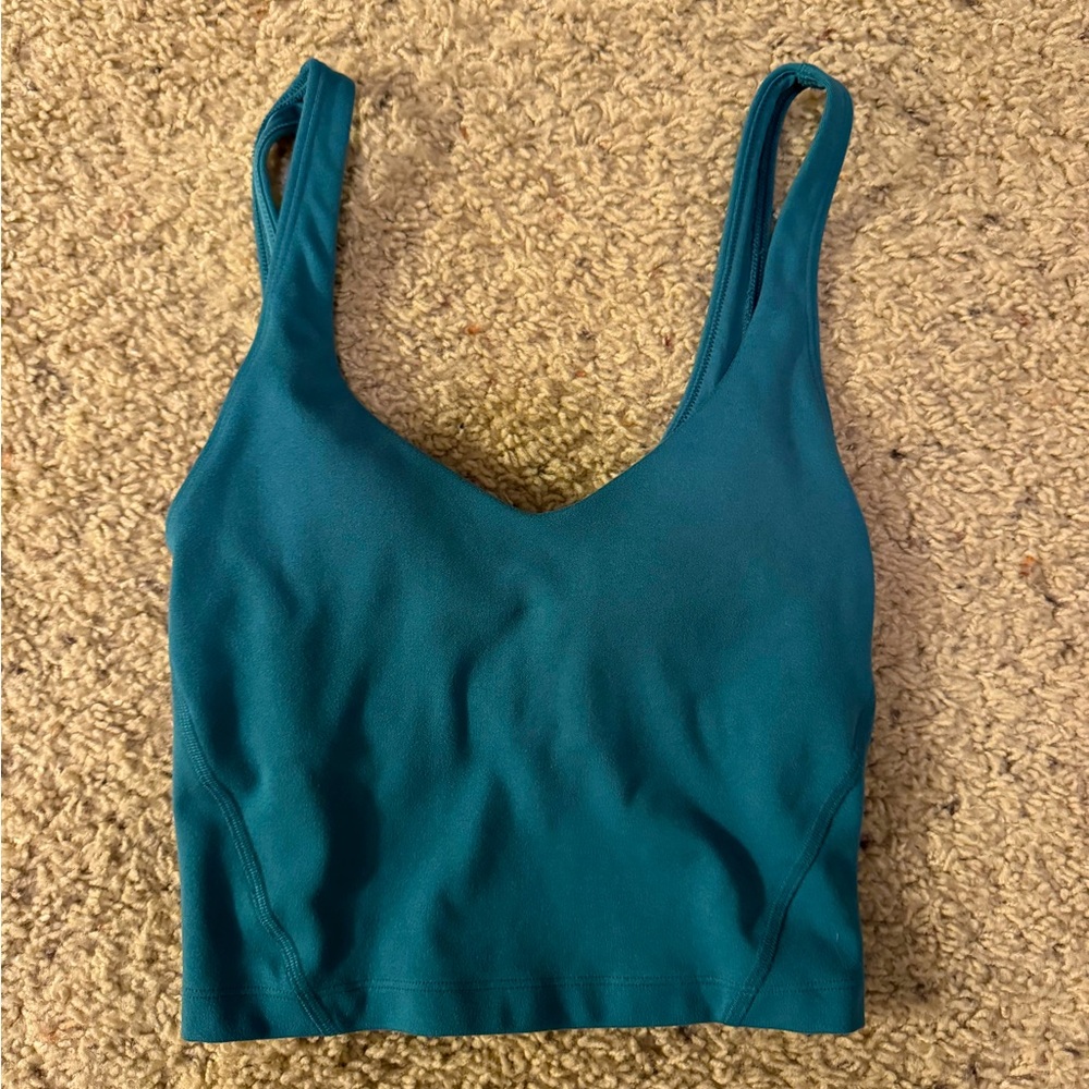 Gilly Hicks XS blueish green cropped top